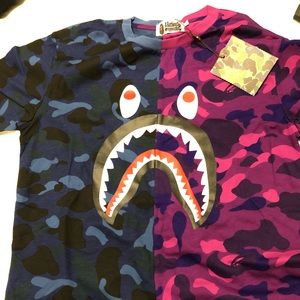 Blue and pink Bape Shirt